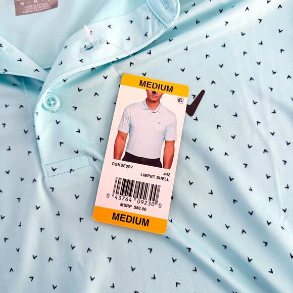 Callaway Golf Polo | NWT | Limpet Shell Blue | Size M - Picture 3 of 4